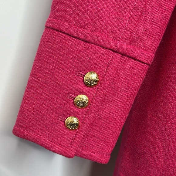 Talbots Military Coat Fuchsia Pink Size 2 NWT - Picture 11 of 14